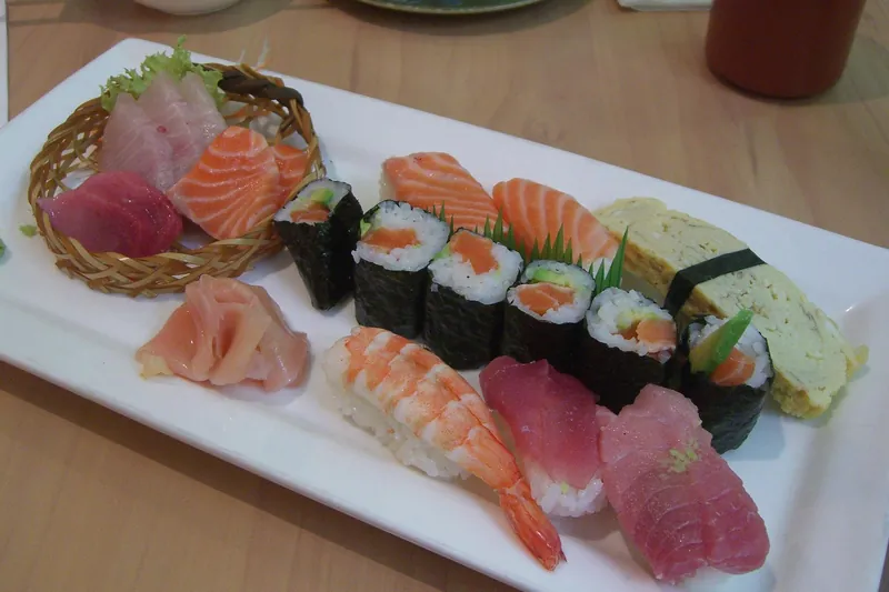 Sushi and sashimi platter