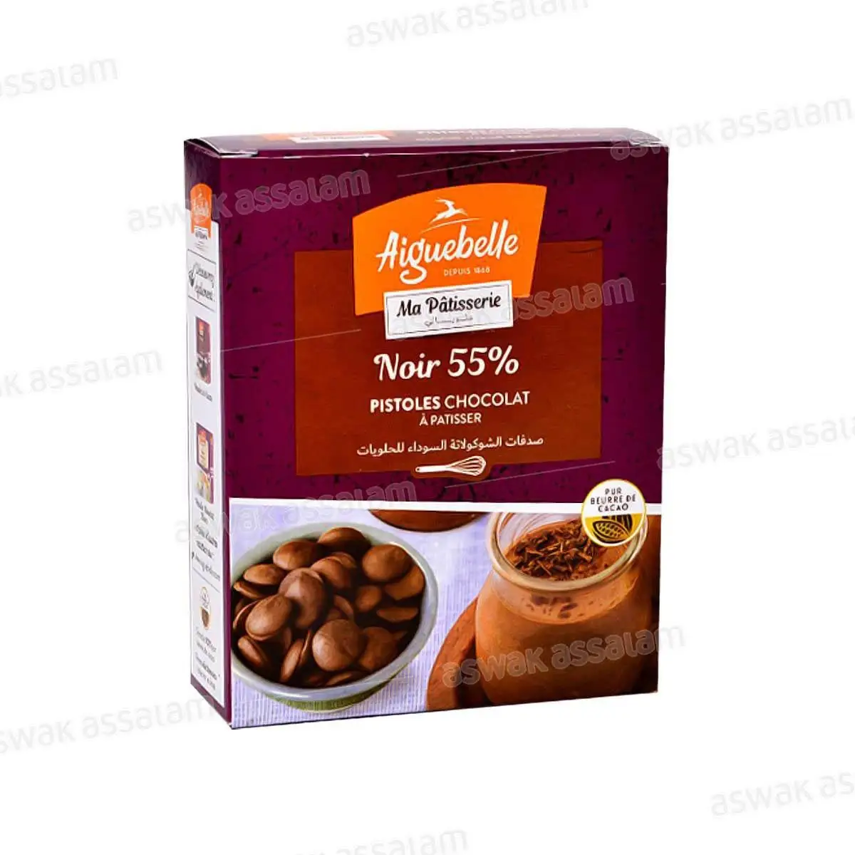 Aiguebelle — Dark couverture chocolate pistoles 2 kg