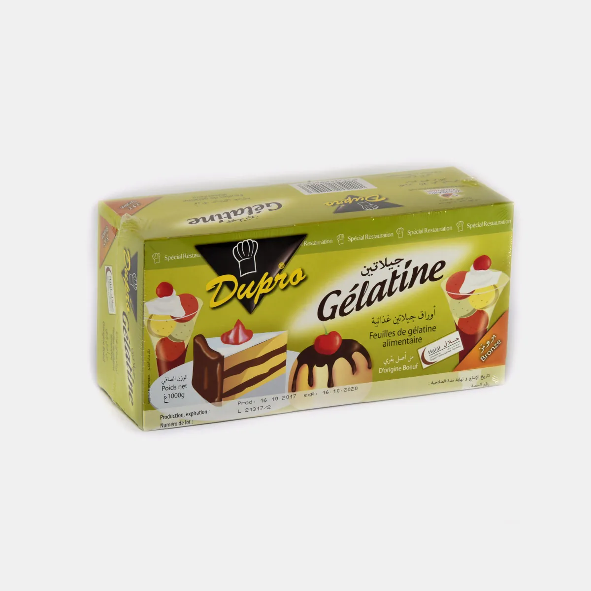 Dupra — Feuilles de gélatine 1 kg