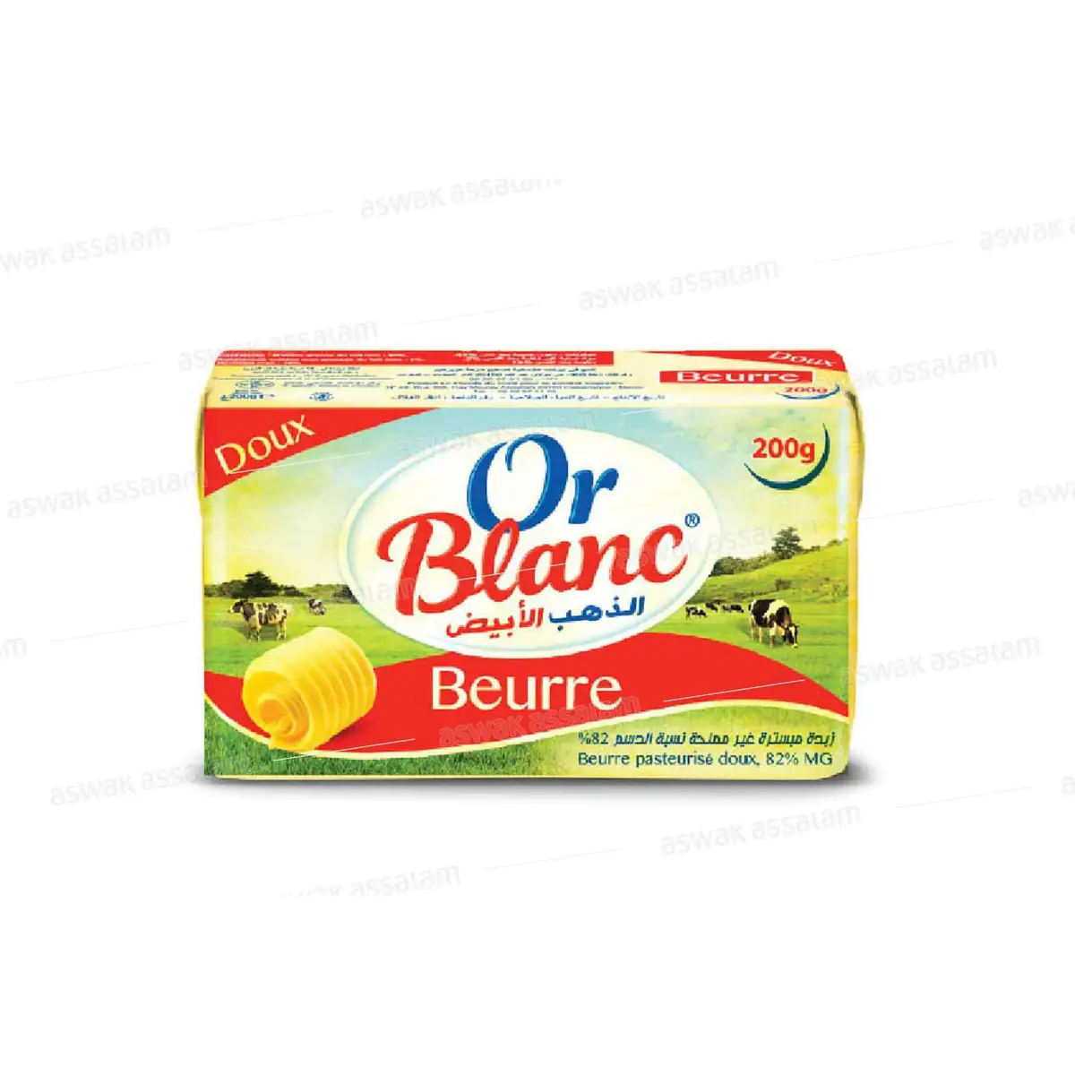 Or Blanc — Butter portions 82% fat 200 × 10 g