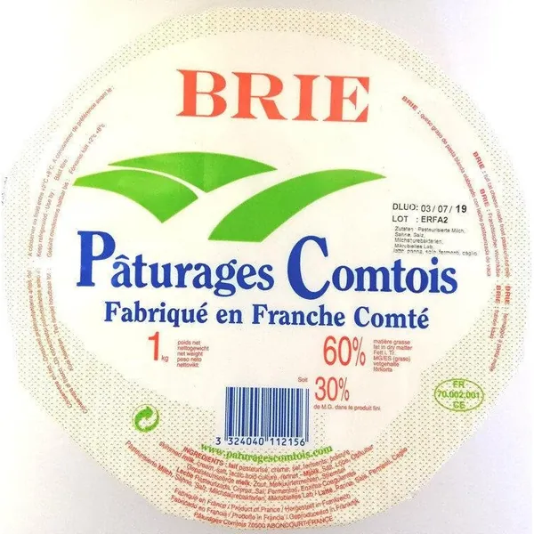 Pâturages Comtois — Brie 60 % MG